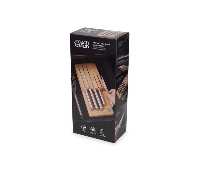 Elevate Steel Knives Bamboo Store 5 Piece Set  - Joseph Joseph