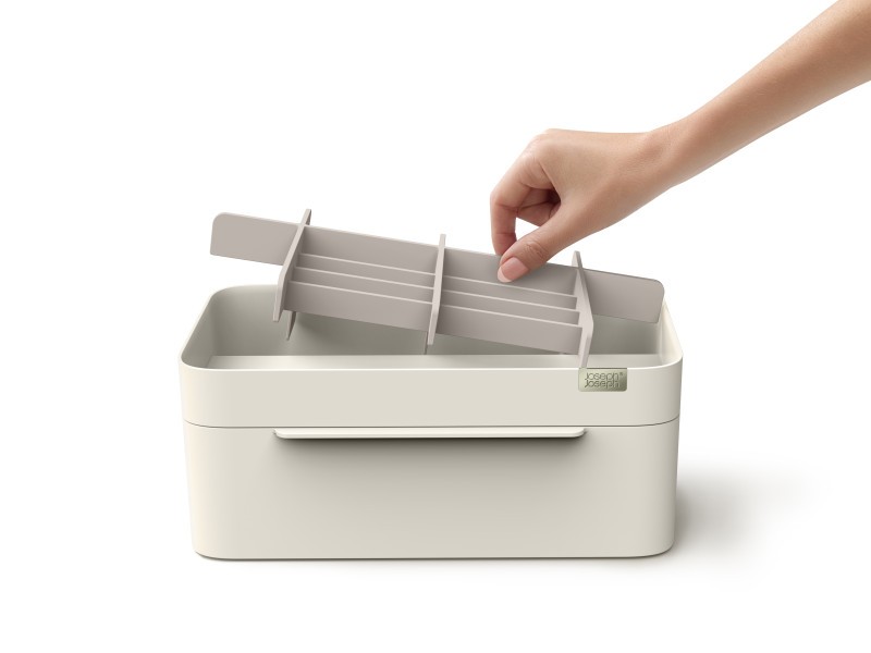 Viva Large Cosmetic Organiser with Removable Mirror - Shell  - Joseph Joseph