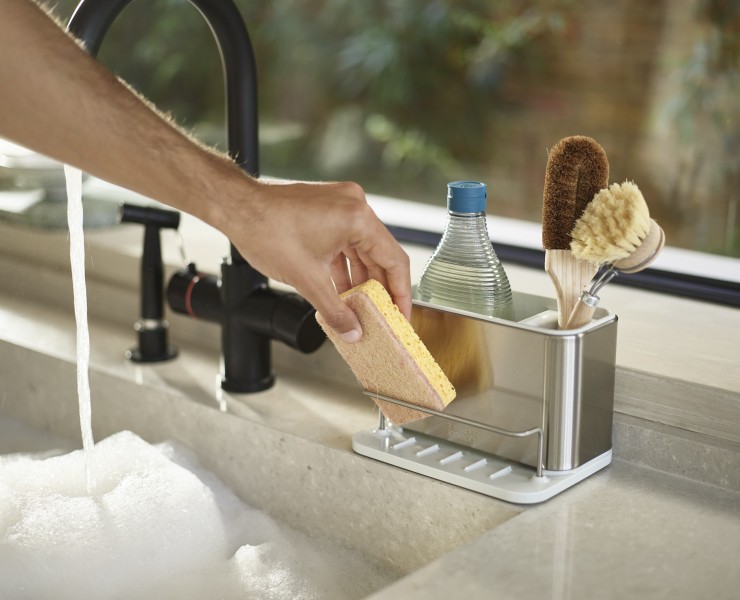 Surface Sink Tidy Stainless Steel - Stone - Joseph Joseph
