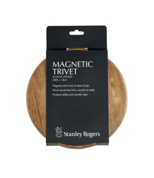 Magnetic Trivet Acacia 24cm  - Stanley Rogers