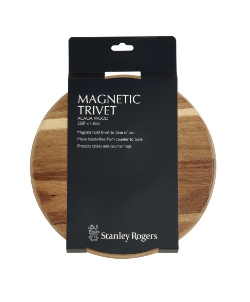 Magnetic Trivet Acacia 28cm  - Stanley Rogers