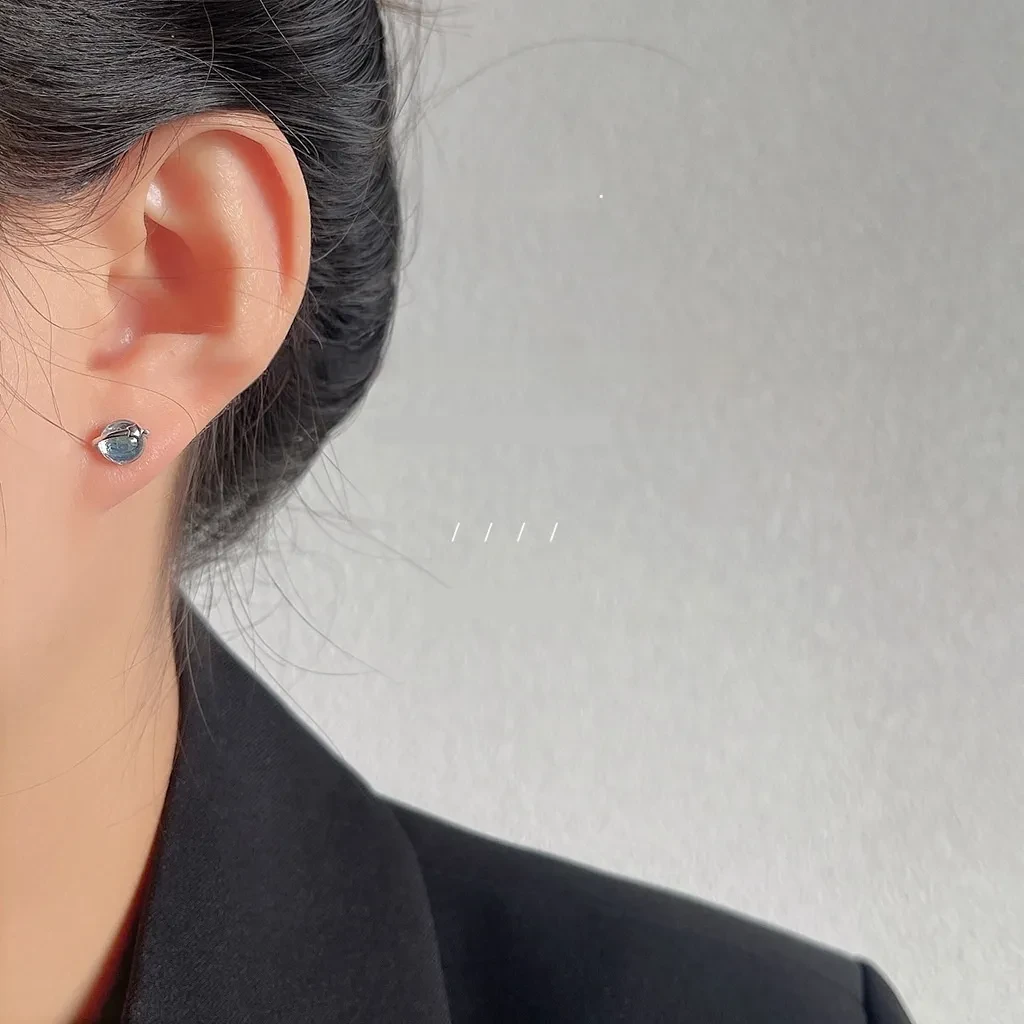 Mini Colorful Planet 925 Silver Needle Small And Personalized Simple All-match Earrings