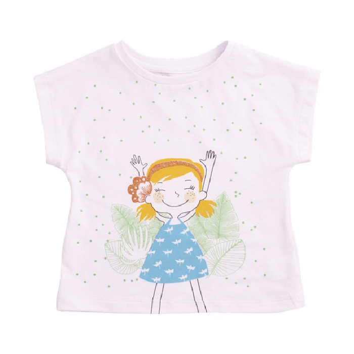 T-Shirt Happy Girl Print | 6-12m