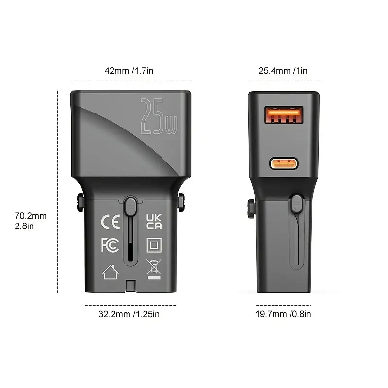 SOOPII 25W International Travel Power Adapter