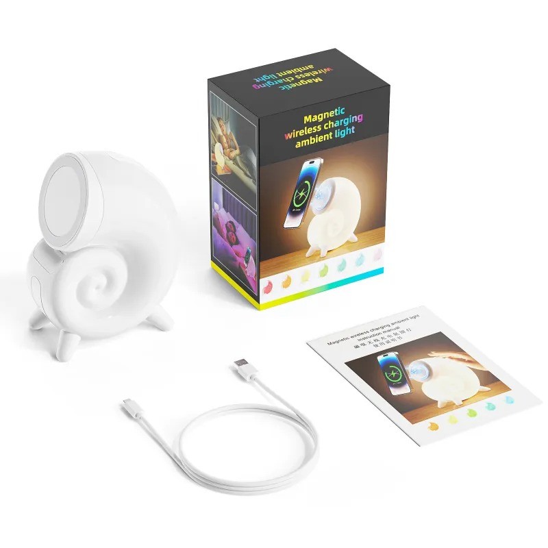 Conch Small Night Lamp with Wireless Charger