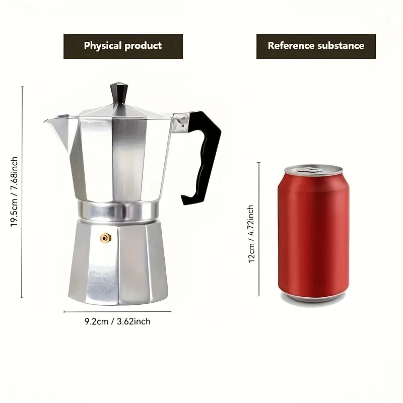 1pc Classic Manual Moka Pot Coffee Maker