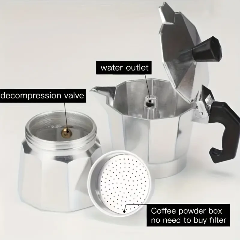 1pc Classic Manual Moka Pot Coffee Maker