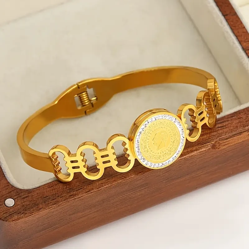 Slavena Golden-Tone Stainless Steel Bracelet