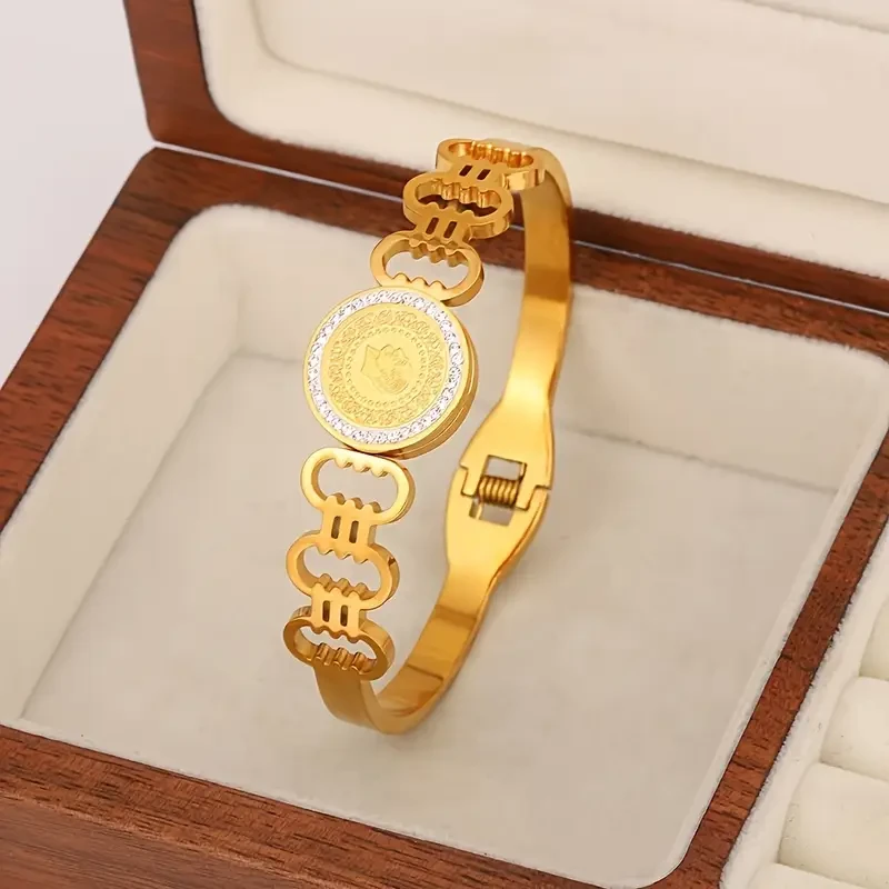 Slavena Golden-Tone Stainless Steel Bracelet