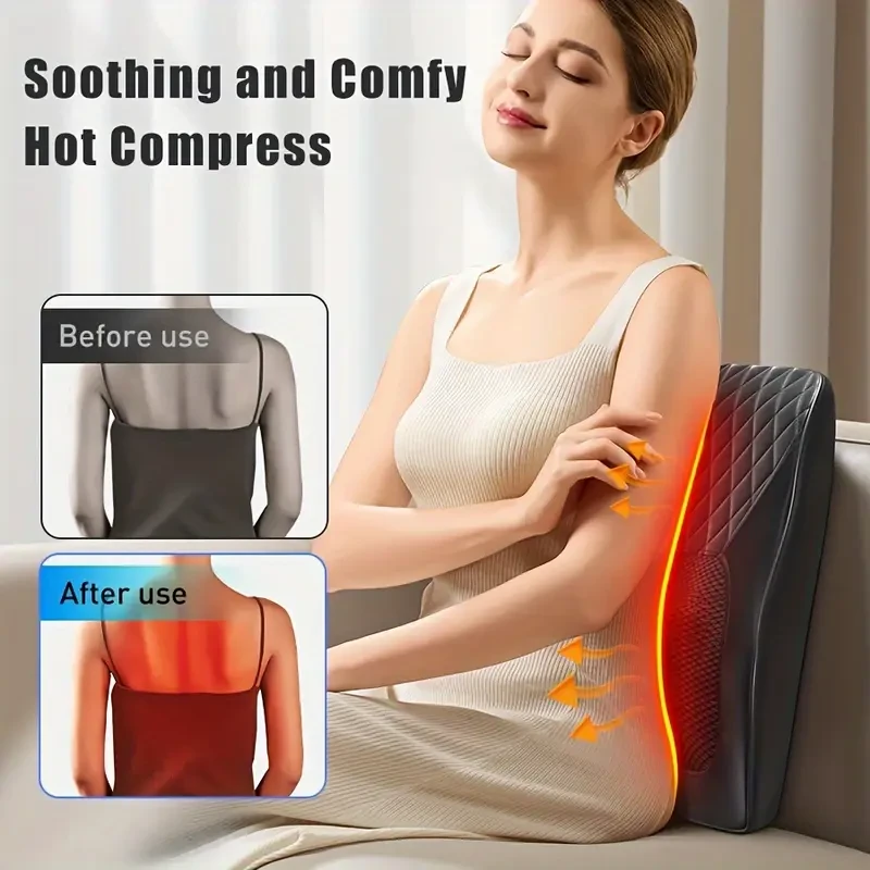 HOMEMASSA 3D Kneading Massage Pillow with Heat