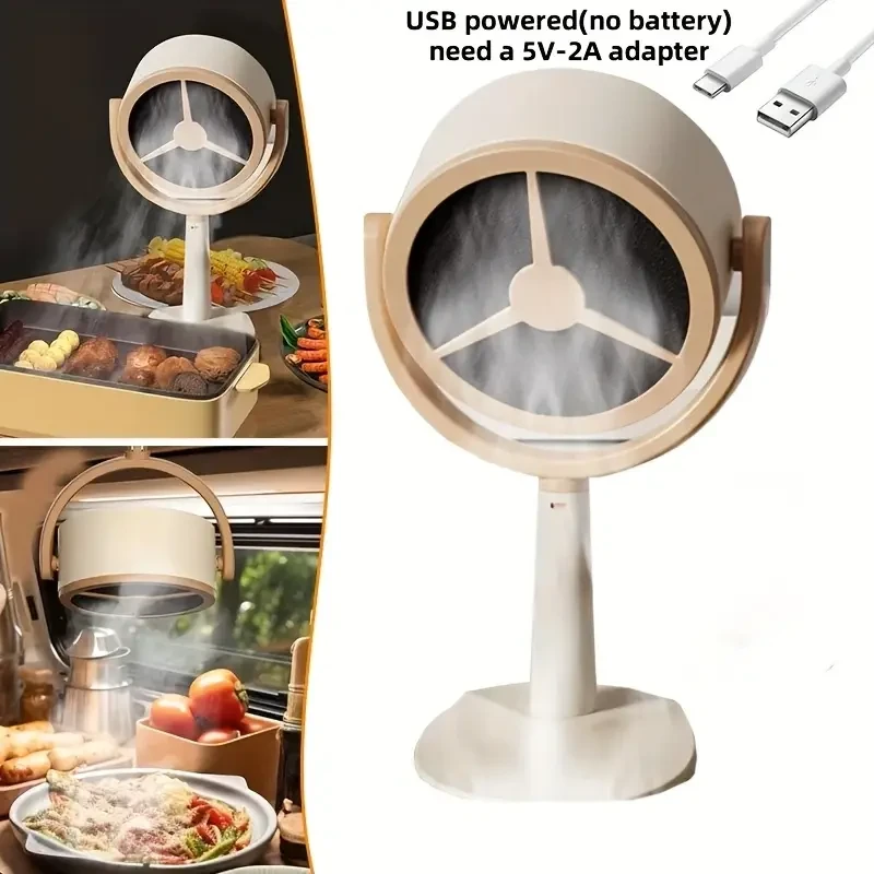 One Portable Range Hood USB Plug-in, Powerful Suction Power