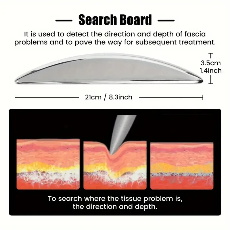 SALORIE 5pcs Stainless Steel Gua Sha Massage Set