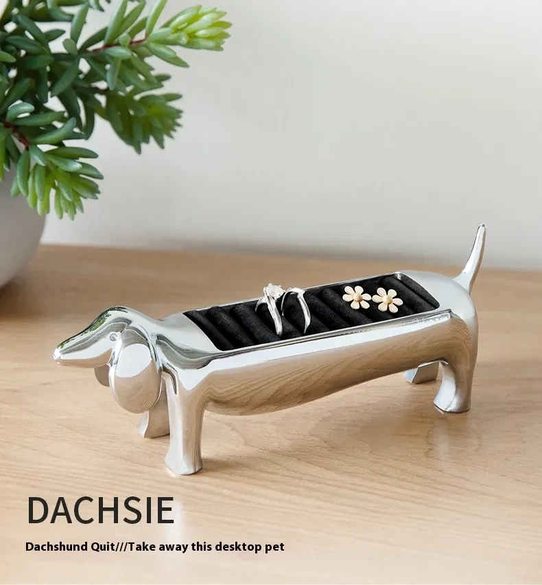 Sausage Dog Ring Setting Storage Jewelry Display Stand