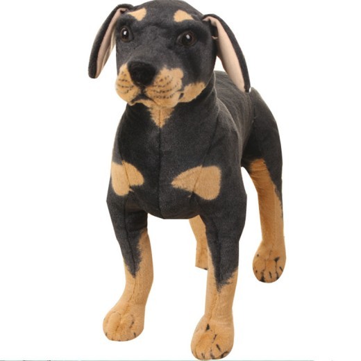 Black Dog Simulation Doll Plush Toys