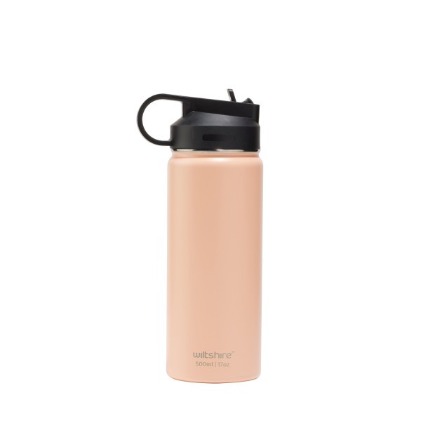Stainless Steel Bottle Peach 500ml  - Wiltshire