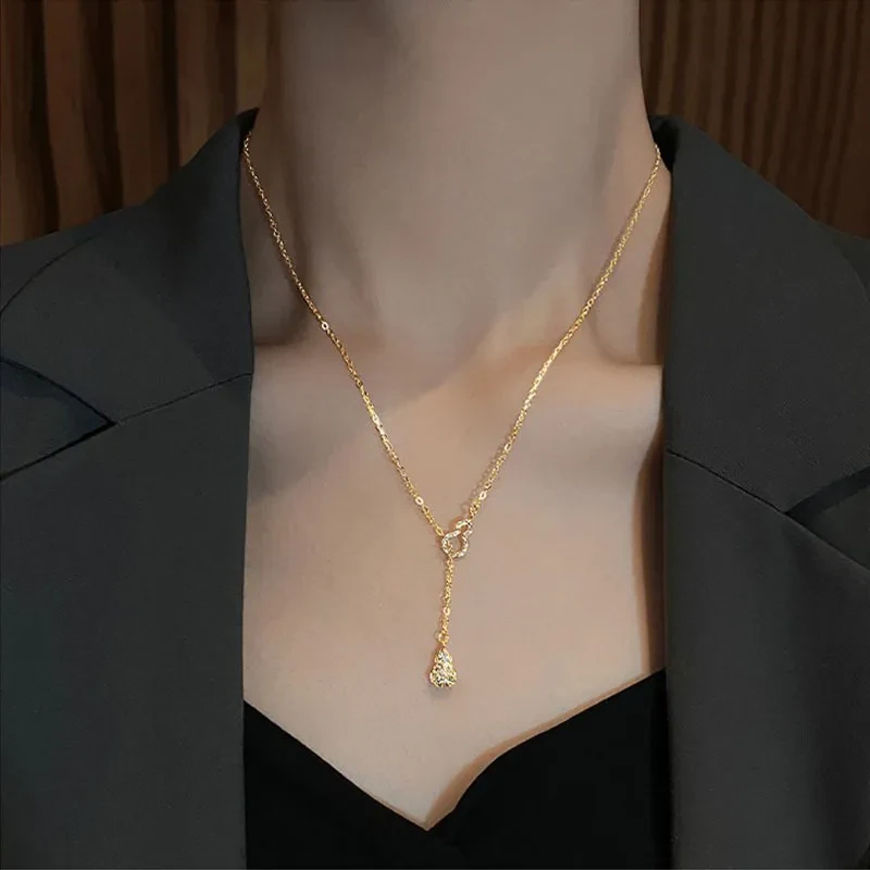 Women's Fashion Simple Gourd Pendant Necklace
