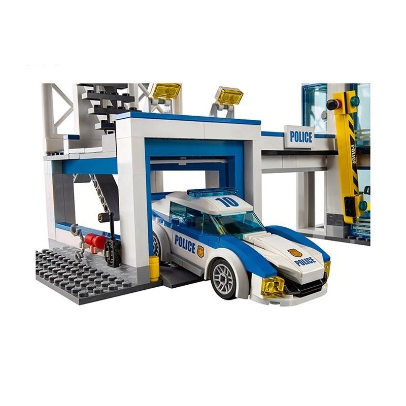 City Police Station Guard Building Blocks 60141  Helicopter, Car, SWAT Prison, Figures, Bricks Educational