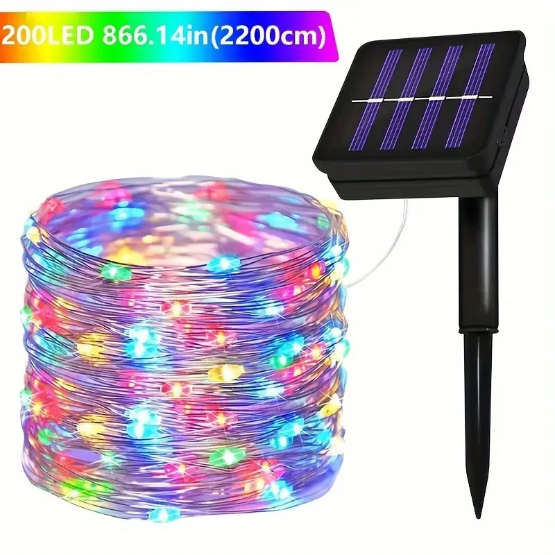 1 Set 200LED 22m Solar-Powered LED String Lights