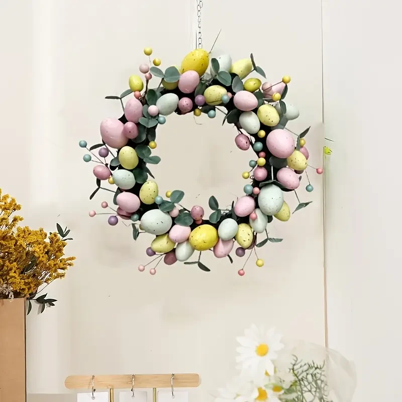 Classic Style Easter Egg Wreath