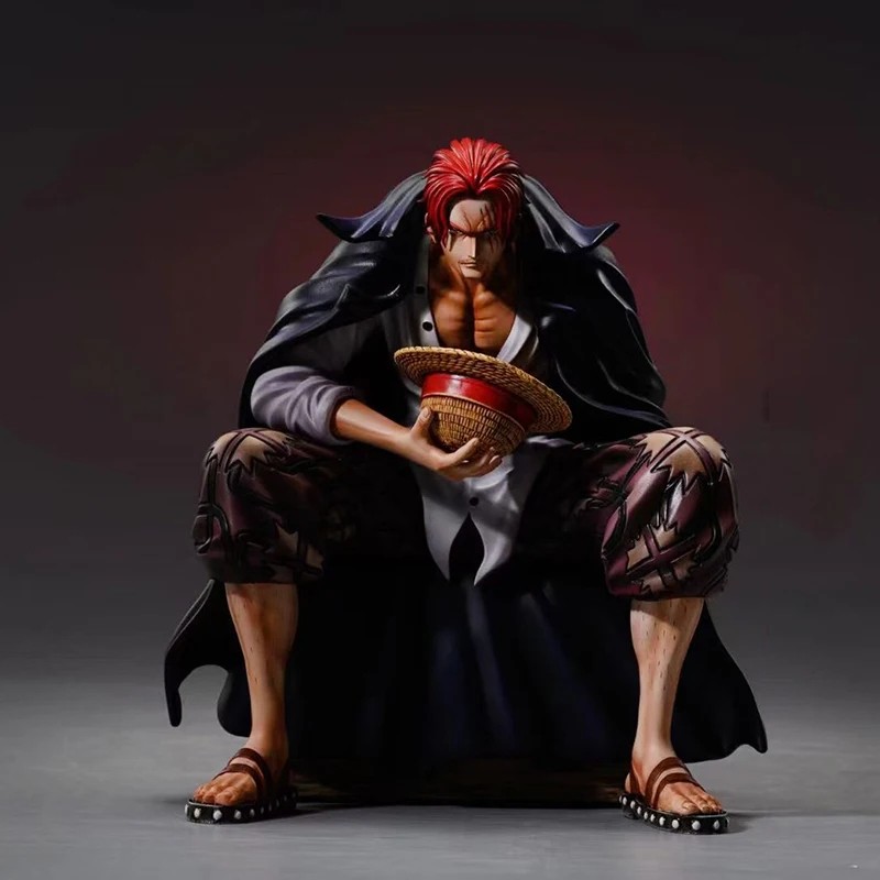 17cm One Piece Shanks Anime Figure  Film Red Yonko Red Hair Shanks PVC Statue