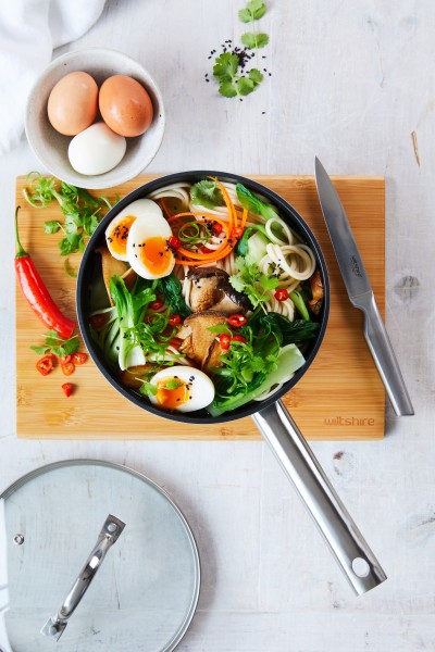 Easycook Blue Induction Saucepan 18cm|1.60l with glass lid  - Wiltshire