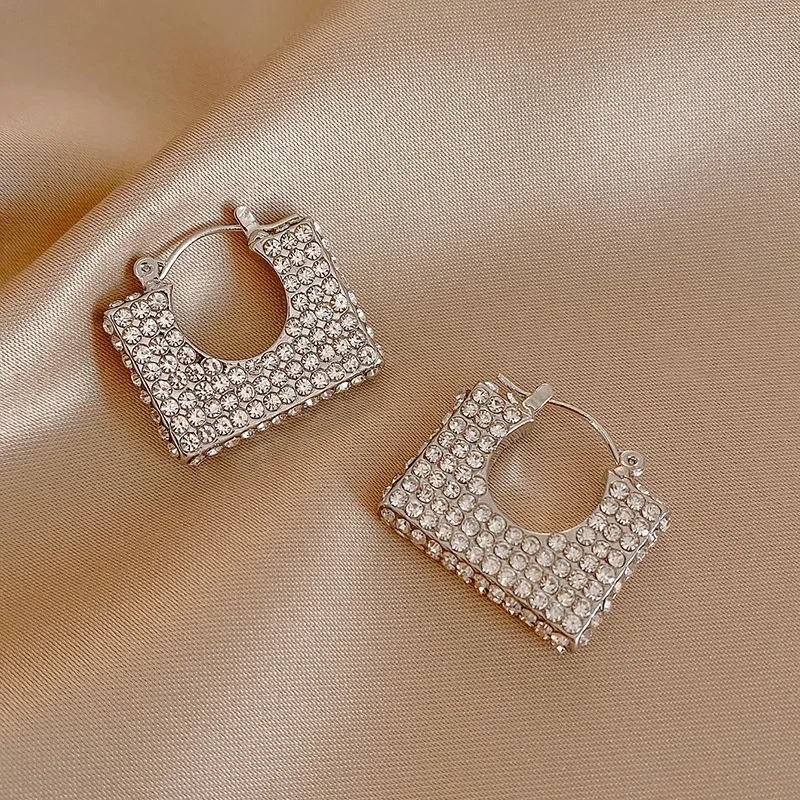Fashion Diamond Geometric Square Earrings