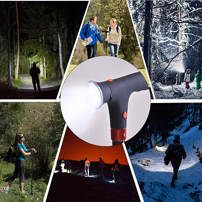 Smart Easy Up Cane With 2 Handle & Anti Slip Base