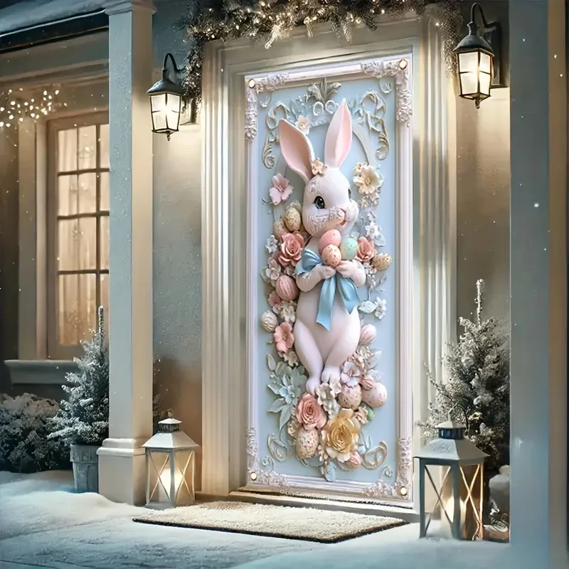 Easter Bunny Door Cover Decoration