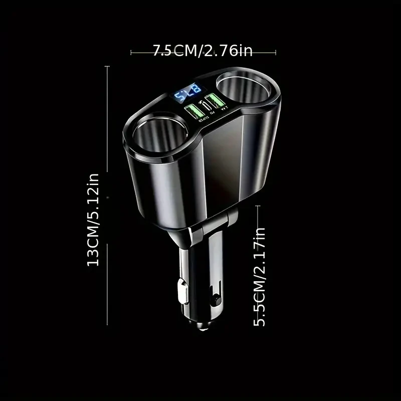 YiXingjia 5-in-1 USB Car Charger with PD Fast Charge Port