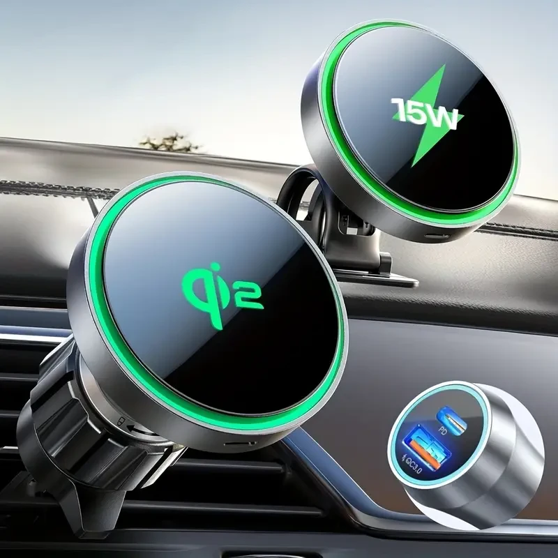 LISEN Qi2 Magnetic Wireless Car Charger