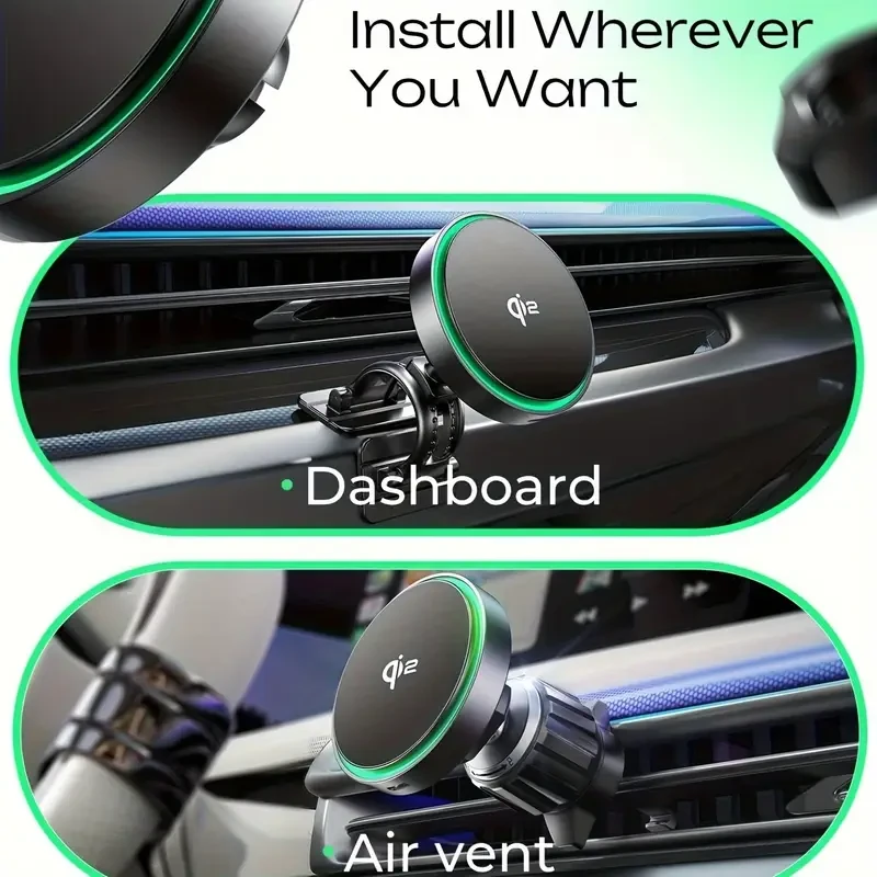 LISEN Qi2 Magnetic Wireless Car Charger