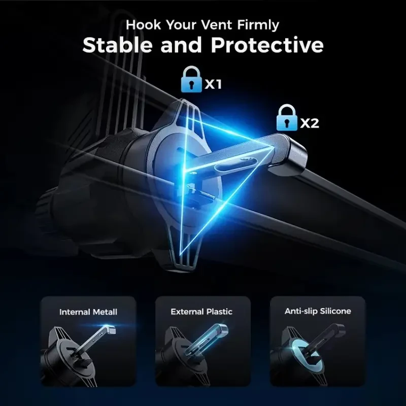 LISEN 3 in1 Universal 360 Adjustable Gooseneck Vacuum Suction Cup Car Phone Holder