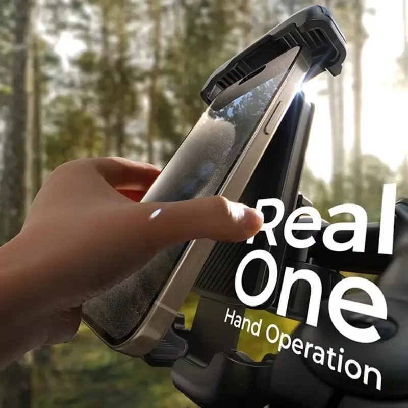 LISEN Bike Phone Mount, Mountain Bike Phone Holder, Scooter/Motorcycle Handlebar Phone Holder, Off-Road Vehicle Accessories, Bicycle Accessories, Men's Gift, Outdoor Sports Cycling