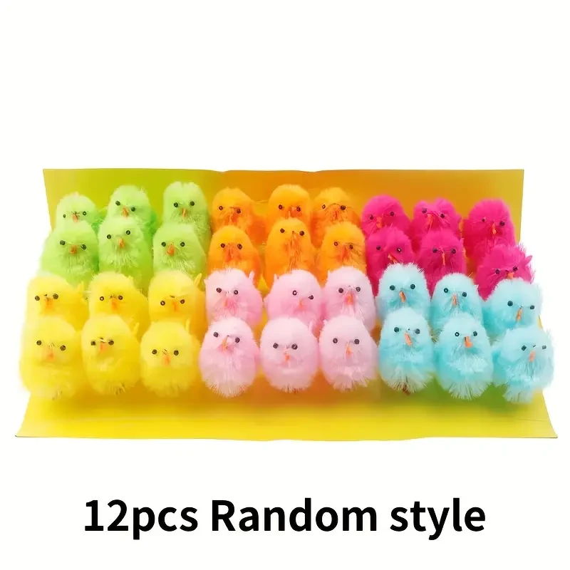 Random Colors Easter Simulation Chick Ornaments