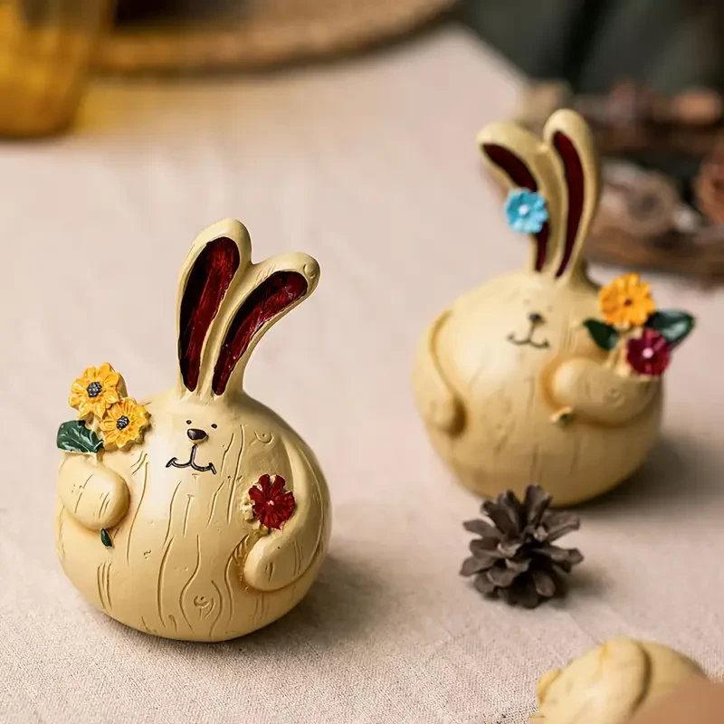 Country Style Fat Rabbit decorations Statues