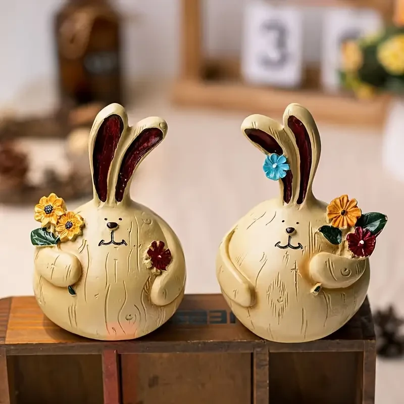 Country Style Fat Rabbit decorations Statues