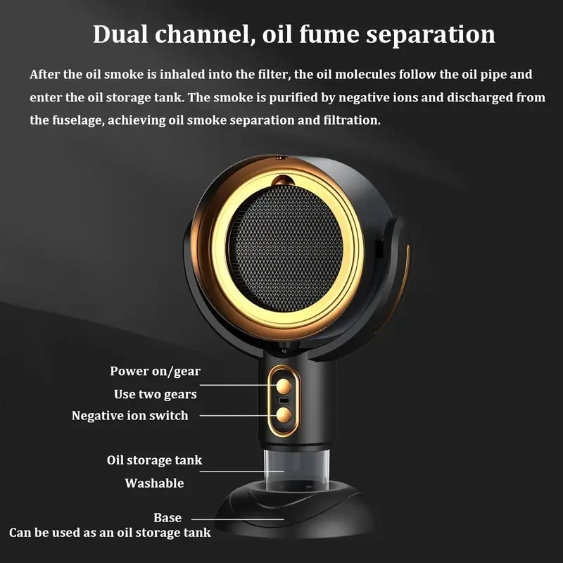 Portable USB-Powered Range Hood Fan with 2-Speed Adjustable Settings