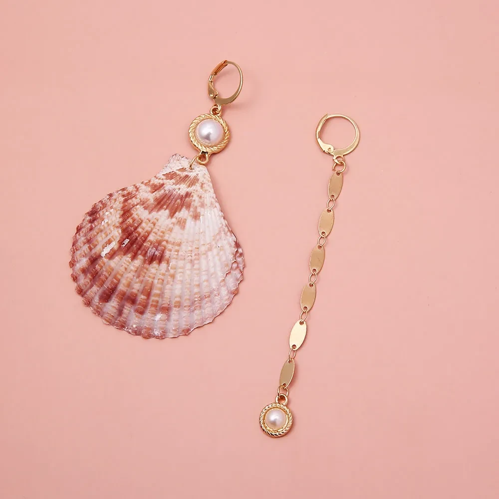 Fashion Style Natural Shell-shaped Stud Earrings