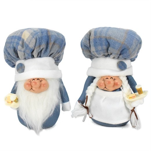 Blue Chef Elf Doll Gift Ornaments