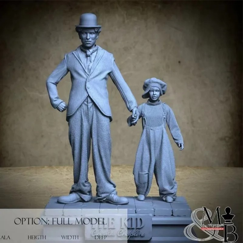 1/24 Scale Charlie Chaplin Movie Artist Resin Figure  Assembled Model Kit