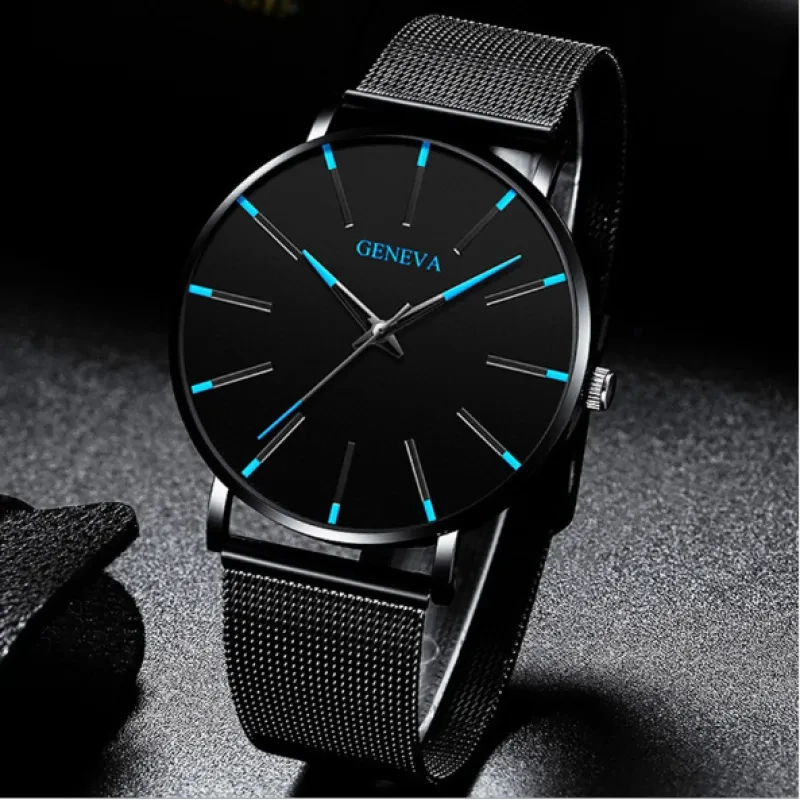 Mesh strap quartz watch