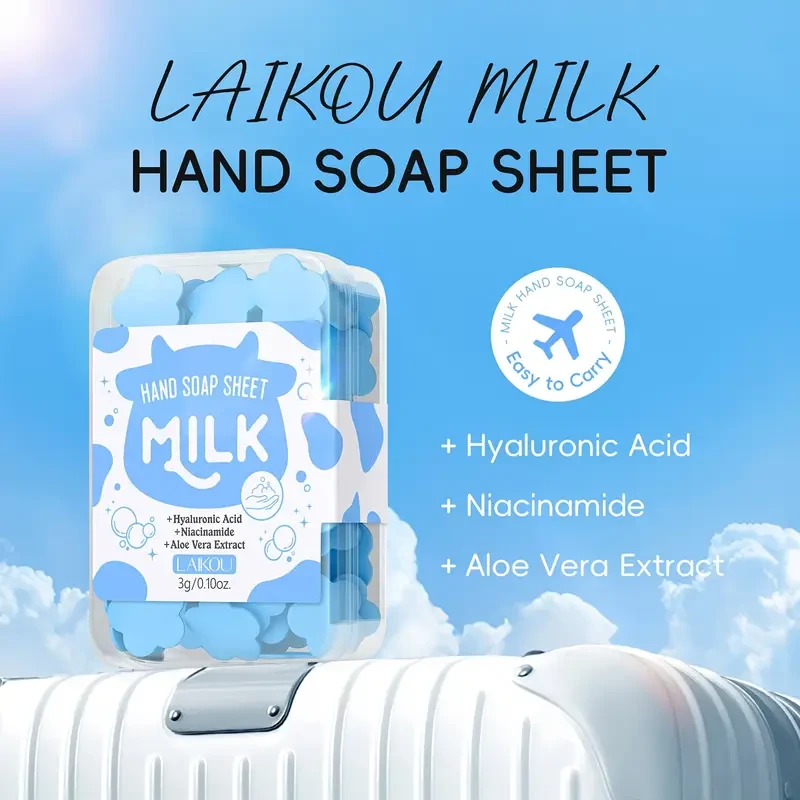 5pcs LAIKOU Milk Hand Soap Sheets