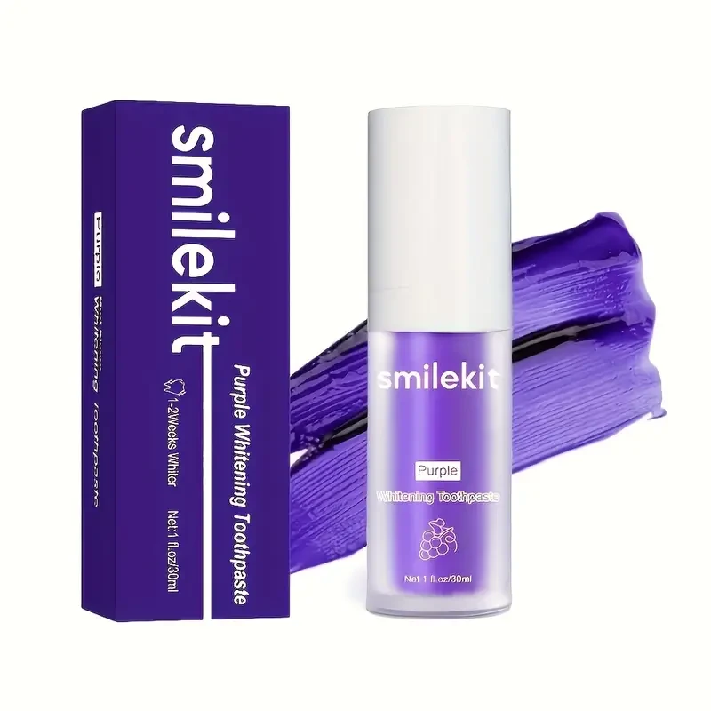2-Pack SMILEKIT Grape Flavor Purple Whitening Toothpaste