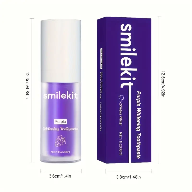 4-Pack SMILEKIT Purple Whitening Toothpaste