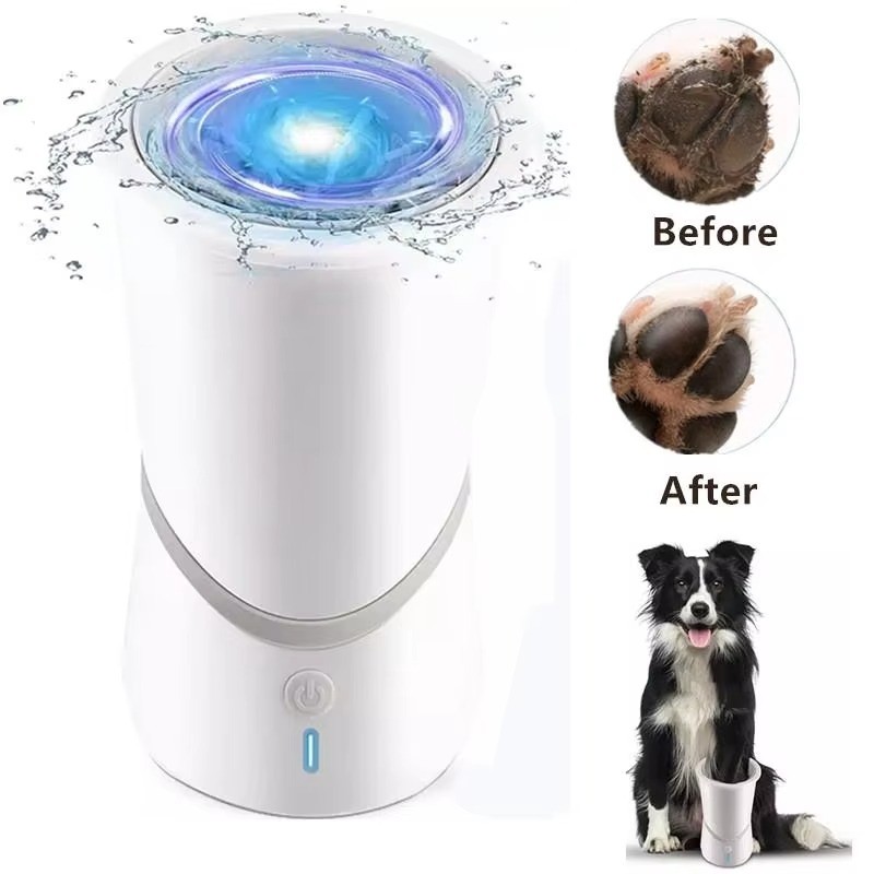 Electric Dog Paw Cleaner,automatic Paw Cleaner,portable Dog Paw Grooming,silicone Pet Brush