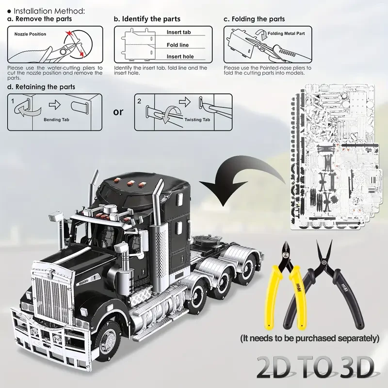 Piececool 3D Metal Trucks Model Kits