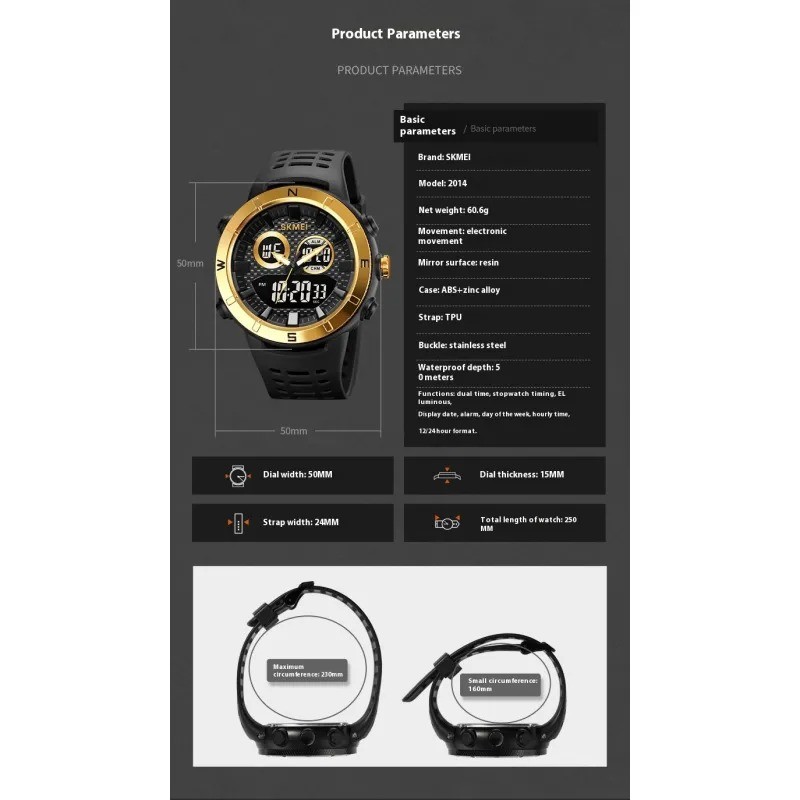 Outdoor Multifunctional Waterproof Electronic Watch