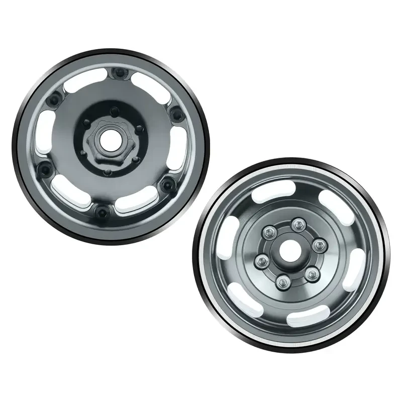 Dashrc 1.9 Beadlock Wheel Rim, 177G Heavy Aluminum Alloy Beadlock Wheels Designed for 1/10 RC Crawler SCX10 TRX4 TRX6 VS4-10 GEN7 GEN8 Enhancements