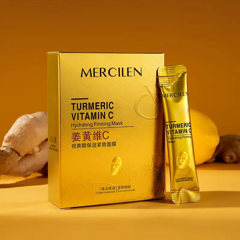 MERCILEN Turmeric Vitamin C Hydrating Firming Mask, 6g*10pcs