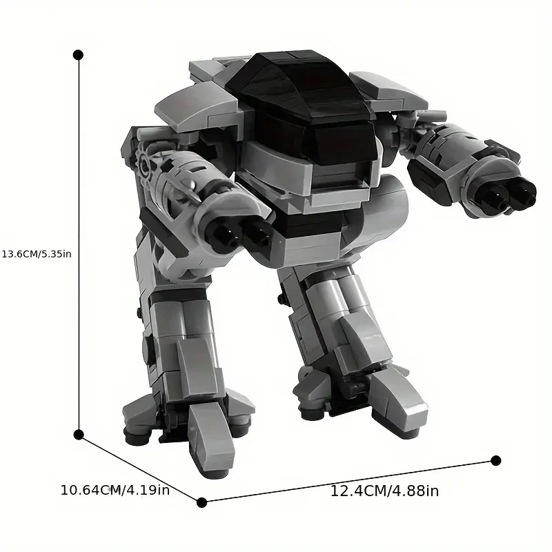 [Multifunctional] Gray Robot Brick Building Set